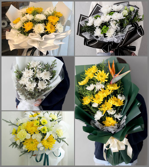 广东江门市蓬江区环市街道里村村白事花束代送